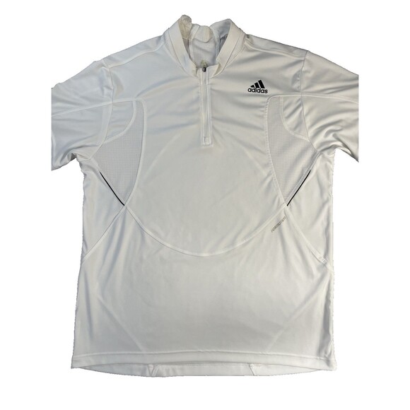 Adidas Shirt 1/4 Zip Mens Extra Large Tennis Soccer Clima365 White Formotion XL - Picture 1 of 15